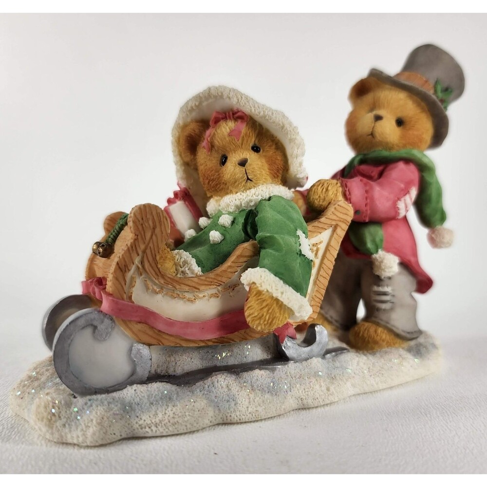 Cherished Teddies 141178 Lindsey And Lyndon Walking In A Winter Wonderland